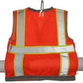 thumbnail image 2 of 3C Products ANSI/ISEA 107-2015 Class 2 Safety Orange Solid Front, Mesh Back Surveyor Safety Vest w/ Tablet-Pockets, Mic Tabs and Pen Holder - SV2800-4XL, 2 of 3