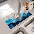 thumbnail image 5 of Kitchen Sink Splash Guard Faucet Mat -1 PC Super Absorbent Fast Drying Mat Sink Gadgets-Splash Guard Behind Faucet Drip Catcher for Kitchen, Bathroom,Sink Mat, Dish Drying Mat, Bathroom(15" X 5.5" ), 5 of 5