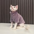 thumbnail image 1 of Turtleneck Cat Sweater Coat Winter Warm Hairless Cat Clothes Soft Fluff Pullover Shirt for Maine-Coon Cat Chihuahua Pet Clothing ShopWise Round, 1 of 12
