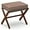 Brown - Brown, variant on Foldable Foot Stool Ottoman, Modern Foot Rest with Bamboo X Legs & Thick Foam Cushion, Folding Foot Stools Small Padded for Bedroom Living Room, Makeup Vanity Stool Chair