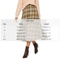 thumbnail image 3 of DYTTDG Women's Classic Plaid High-Waist A-Line Midi Skirt | Elastic Waist Mid-Calf Flared Skirt, Casual Spring-Fall Outer Bottom for Daily & Vacation Occasions, 3 of 8