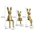 thumbnail image 3 of 4 Set Sitting Bunny Statue Indoor Room Decor Pillow Cover with Soft Polyester for Christmas Living Room Display, 3 of 8