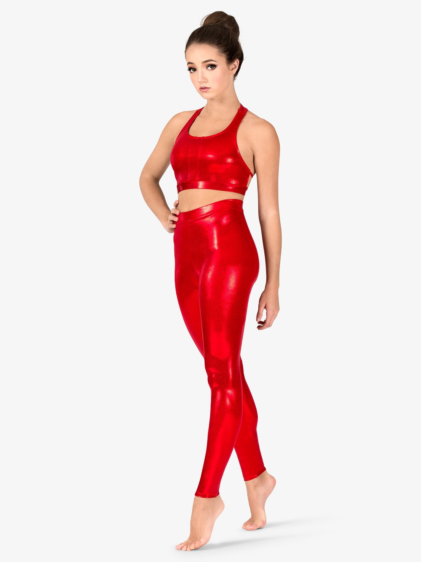 Womens Ladies American Foil Shiny leggings Disco Dance Stretch PVC Wet Look 80s 