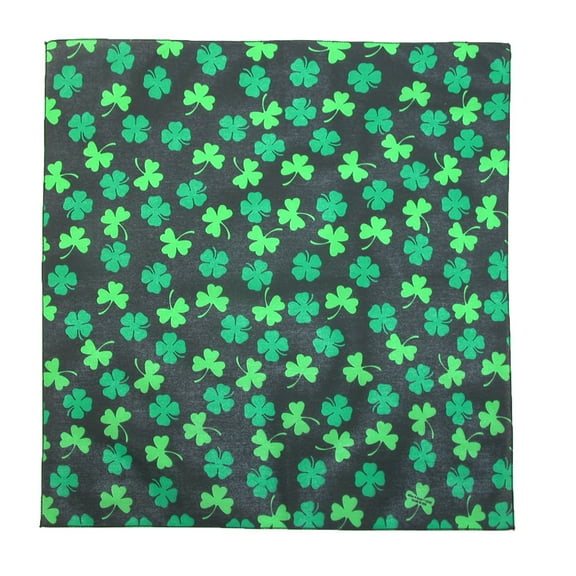 Bandanna Co Seasonal, Spring, Shamrocks, 22" x 22" (2nd)