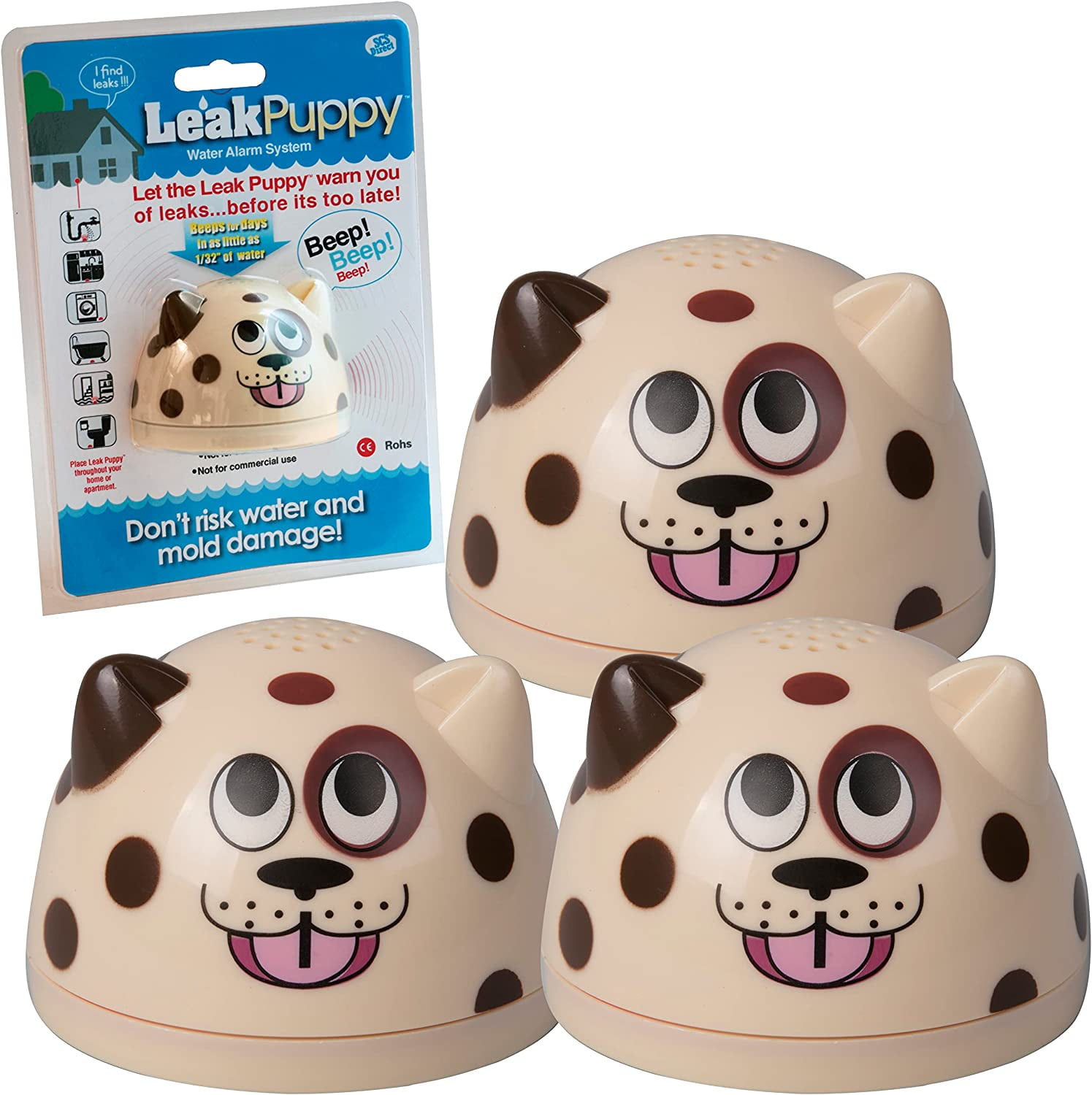 Water Leak Monitoring Sensor with Alarm 3 Pack Leak Puppy Electronic