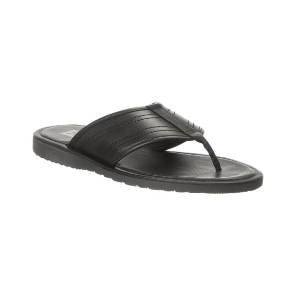 M by Bruno Magli Artemio Leather Flip-Flop, 12, Black