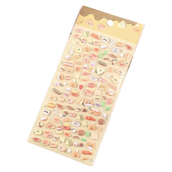 Puffier Sticker Sheets Decorative Stickers Adorable Small Stickers for Kid Adult, Reusable Tiny Sticker for Scrapbooking