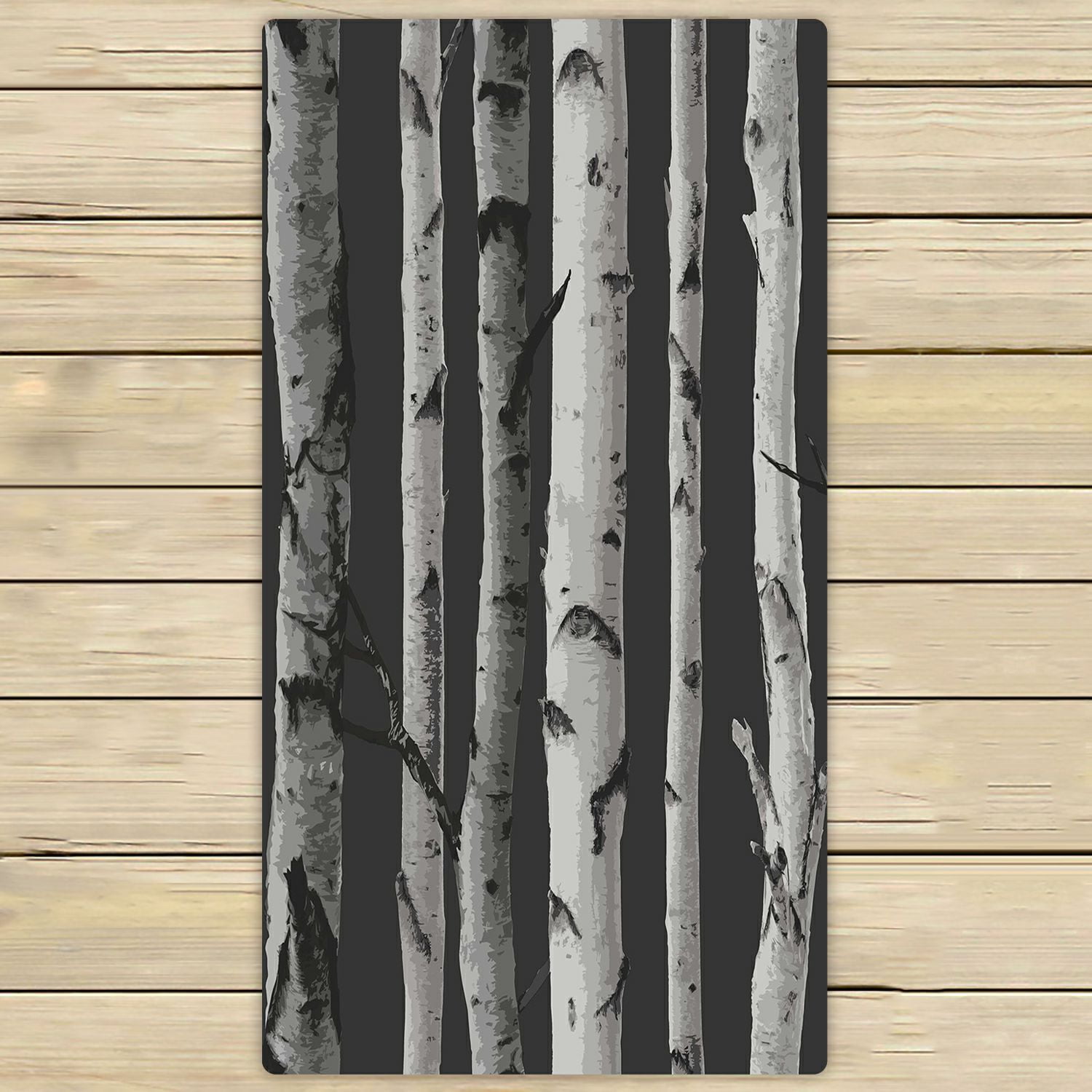 ZKGK Birch Tree Hand Towel Bath Towels Beach Towel For Home Outdoor