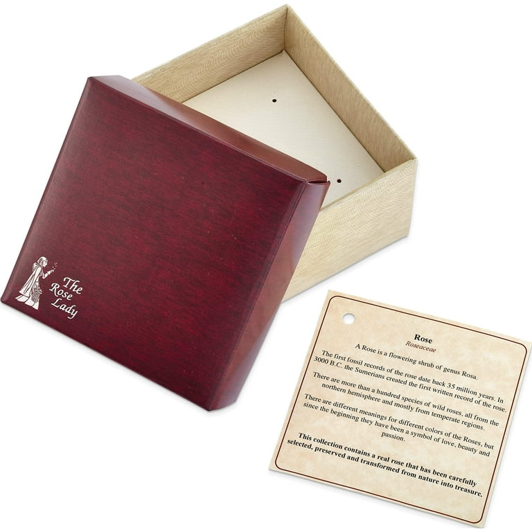 Lacquer Dipped Red Real Rose Adjustable Ring in Gift Box Lacquer Dipped Red Real Rose Adjustable Ring in Gift Box