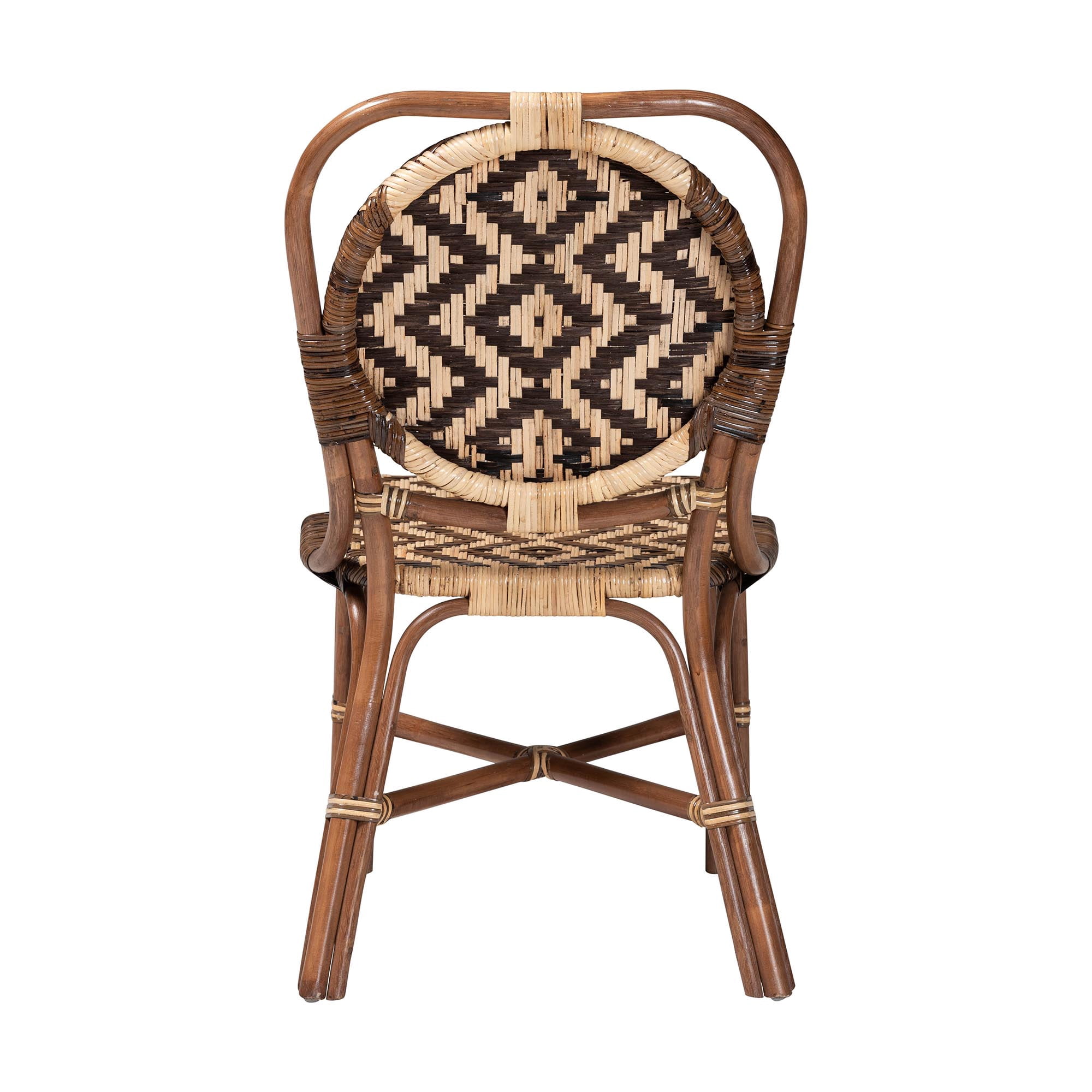 bali & pari Mariano Boho Dining Chair, Dining Height 18.1", Light Brown