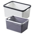 thumbnail image 5 of Cesta de almacenamiento de plástico de 2 pcs Organizador de canasta de baño Cesta de plástico de cocina, 5 of 5