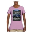 thumbnail image 2 of Ford Truck Parking Only Sign Gift for Owners of Ford Trucks | Womens Cars and Trucks Graphic T-Shirt, Light Pink, Medium, 2 of 3