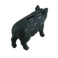 thumbnail image 3 of Black Ceramic Pig Shaped Coin Bank Butcher Chart Piggy Bank 6 in., 3 of 4