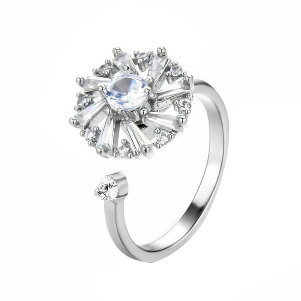 Anillo Giratorio Anillo Clásico Joyería de Moda Anillo Luminoso con Diseño de Sensación