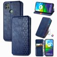 thumbnail image 1 of Étui pour Motorola Moto G9 Power Flip Cover Portefeuille Flip Cover Magnétique Protecteur - Bleu, 1 of 5