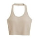thumbnail image 5 of Camisetas sin mangas para mujer con sujetador incorporado, diseño con tirantes en el cuello, tejido transpirable, camisola informal de verano para interior y exterior., 5 of 8