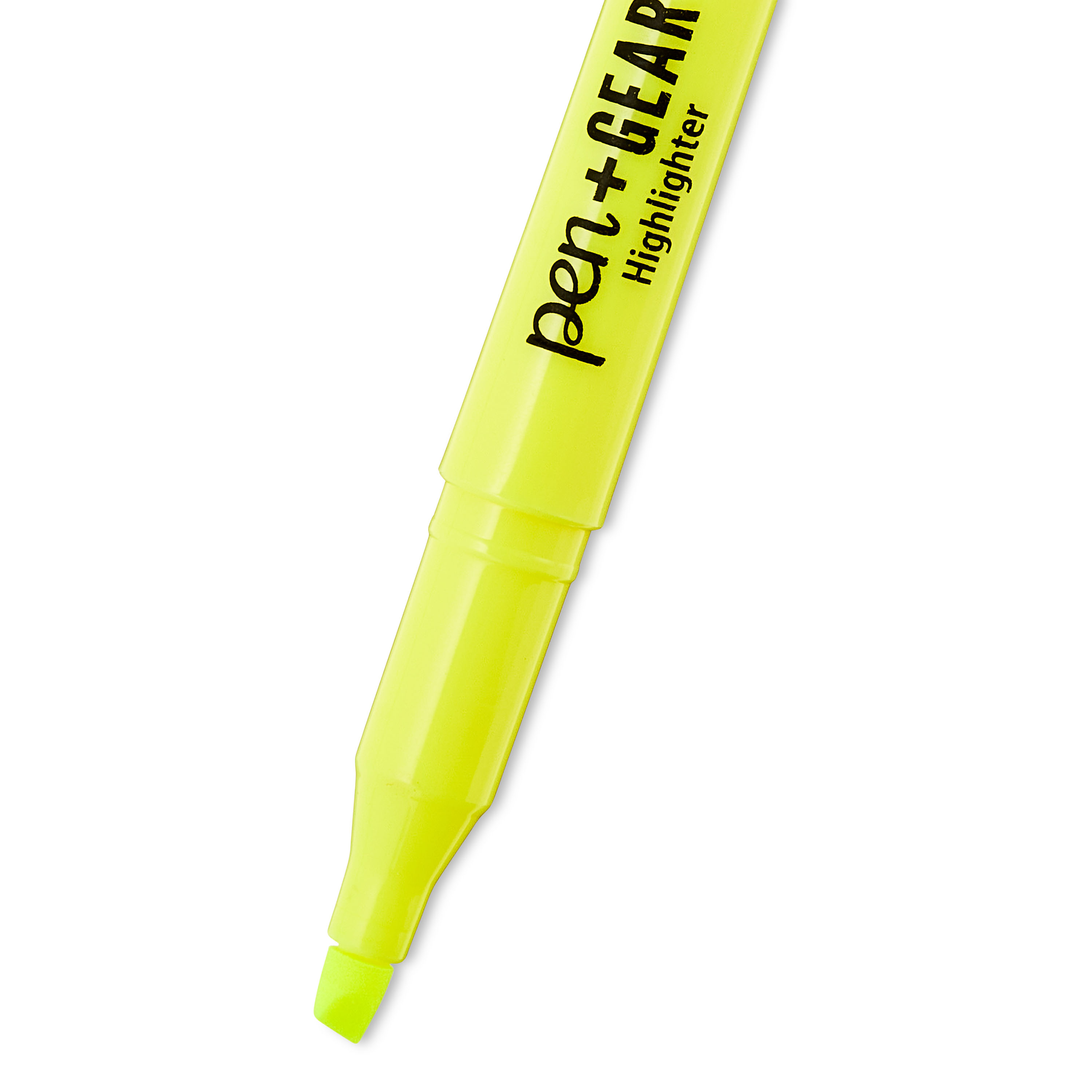Resaltador de bolsillo Pen+Gear, punta cincel, amarillo, 2 piezas 4