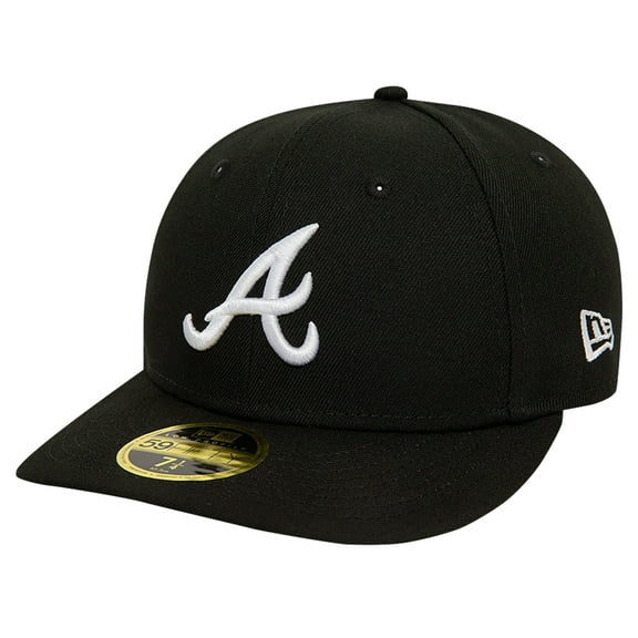 Men's New Era Black Atlanta Braves Low Profile 59FIFTY Fitted Hat