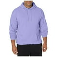 thumbnail image 4 of Yindaity Mens Hoodies Mens Hoodie Pullover Long Sleeve Casual Fashion Sweatshirts Drawstring Gym Hooded Shirt with Pocket (Light Purple,S), 4 of 4