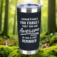 thumbnail image 2 of Birthday Gifts for Men Dad Cup - Sometimes You Forget Your Awesome Gifts Navy 20oz Motivational Coffee Tumbler Birthday Gift for Dad, Husband, Boyfriend Inspirational Tumbler for Men Who Want Nothing, 2 of 10