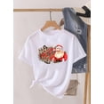 thumbnail image 1 of Camiseta de manga corta con estampado de árbol para mujer, blusa bonita de los años 90, ropa de Navidad, camiseta estampada, 1 of 5