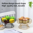thumbnail image 3 of Cesta de almacenamiento Cateissary Bandeja de frutas de hierro Oro Grande HA080033-04, 3 of 6