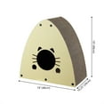 thumbnail image 3 of THE LICKER STORE Koko 19" Modern Cardboard Triangle Cat Cave Scratcher with Catnip, Almond, CSR1006A, 3 of 7