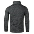 thumbnail image 4 of Fgnfyis Male Autumn and Winter Tops Button Down Turtleneck Knitted Wool Long Sleeve Pullover Top Crewneck Sweatshirt Grey XL, 4 of 5