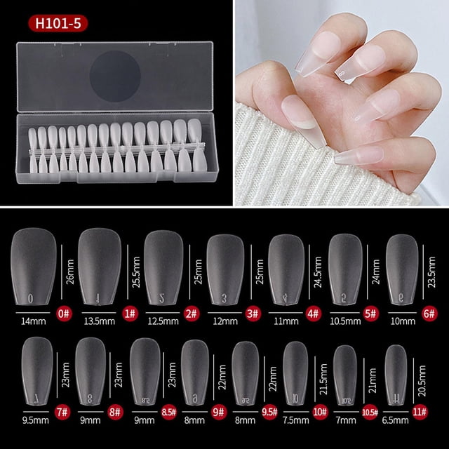 5 Uñas Cortas De Almendra Preformadas Para Extensión De Uñas Puntas De Gel Para Salón Diy Tamaño 15