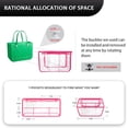 thumbnail image 4 of Clear Beach Bag Organizer, Accessories for Bogg Bag Waterproof Insert Divider Pouch PVC Storage Bag, Suitable for BOGG BAG Organizing Your Bag and Divide Space, Transparent & Pink (X-Large), 4 of 6