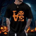 thumbnail image 2 of Landzoo Halloween Men'S T-Shirt Pumpkin Print Short Sleeve Crew Neck Tops Party Casual Men Tees Size 3XL Black, 2 of 4