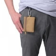 thumbnail image 3 of Small Key Ring Wallet FOB Holder Keychain Credit Card Wallet for Men Teen Boys EDC Coin Purse with Carabiner Clip Key Ring for Car Outdoor, 3 of 3