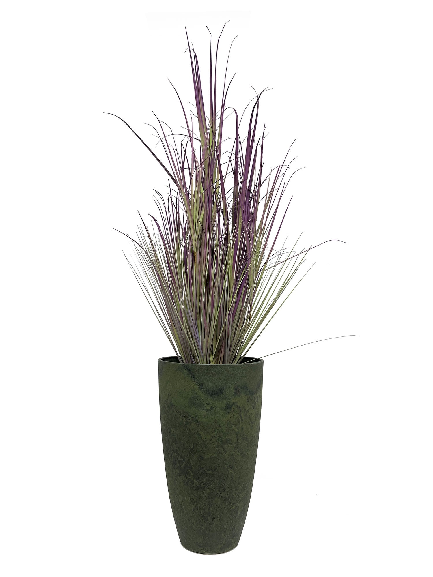 Acerra Curved Vase Planter, 11.5" x 20"H, Green