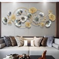 thumbnail image 5 of Metal Wall Decor Metal Wall Art for Living Room, Metal 3D Wall Art, Home Metal Art, Metal Ginkgo Leaves Wall Art, for Home Decor, Living Room, Bedroom, Hotel, 5 of 5