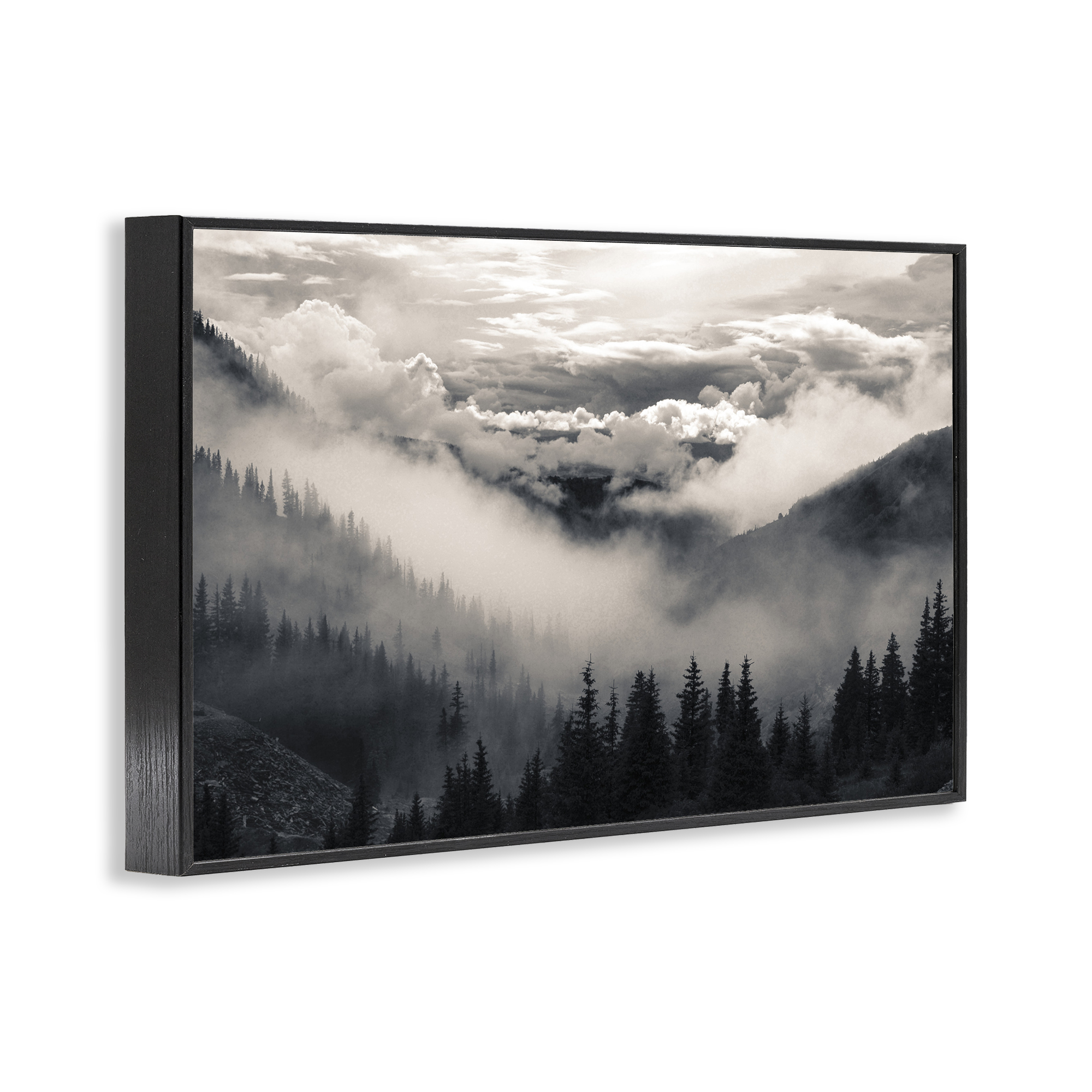 Billowing Fog Atmosphere Black Framed Giclee Art, design by Decent Exposures