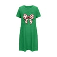 thumbnail image 2 of Sakmal Love Moo Moos for Women Nightgowns Short Sleeve Valentines Soft Night dress Short Heart Print Ladies Nightgown 3X, 2 of 5