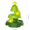 thumbnail image 2 of Christmas Tree Shape Cats Track Toy Interactive Toy Intelligence Training Amusements Plate Tower Cats Scratching Toy, 2 of 3