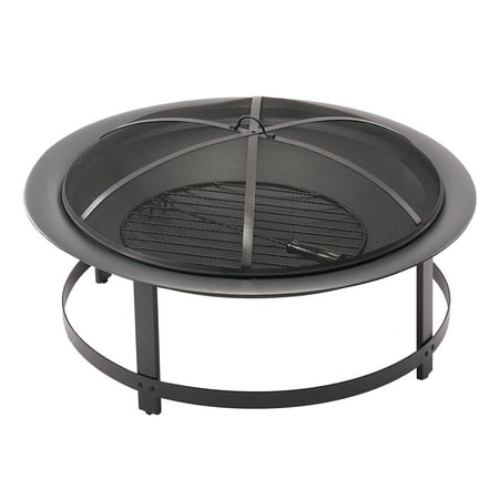 Mainstays Layken Round Outdoor Wood Burning Fire Pit Walmart Com