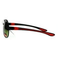 thumbnail image 3 of Xloop Mens Luxury Comfort Rubberized Arm Sport Aviator Sunglasses Black Orange, 3 of 4