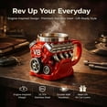 thumbnail image 2 of RUPKUL V8 Engine Coffee Mug, Engine Themed Coffee Mug, Retro Mechanical Engine Coffee Cup With Handle, Stainless Steel Insulated Mug For Car Lovers, Mechanics, 2 of 9