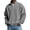 Gray, variant on Waffle Knit Jackets for Men Full Zip Up Stand Collar Jacket Autumn Winter Long Sleeve Coats With Pockets Casual Loose Fit Soft Jackets for Daily Wear White L