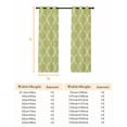 thumbnail image 6 of Grass Green Morocco Blackout Curtains for Bedroom, Ethnic Geometric Quatrefoil Lattice Thermal Insulated Kitchen Drapes with Grommets, Light Blocking Window Treatment, 2 Panels 52" x 84", 6 of 7