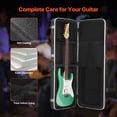 thumbnail image 4 of KFFKFF Electric Guitar Hard Case, 41.34 in Rectangular Guitar Hard Case, With Lock Latch Key Handle, ABS Padding Soft Lining Water-Resistant Hard Shell Guitar Case, Black, 4 of 9