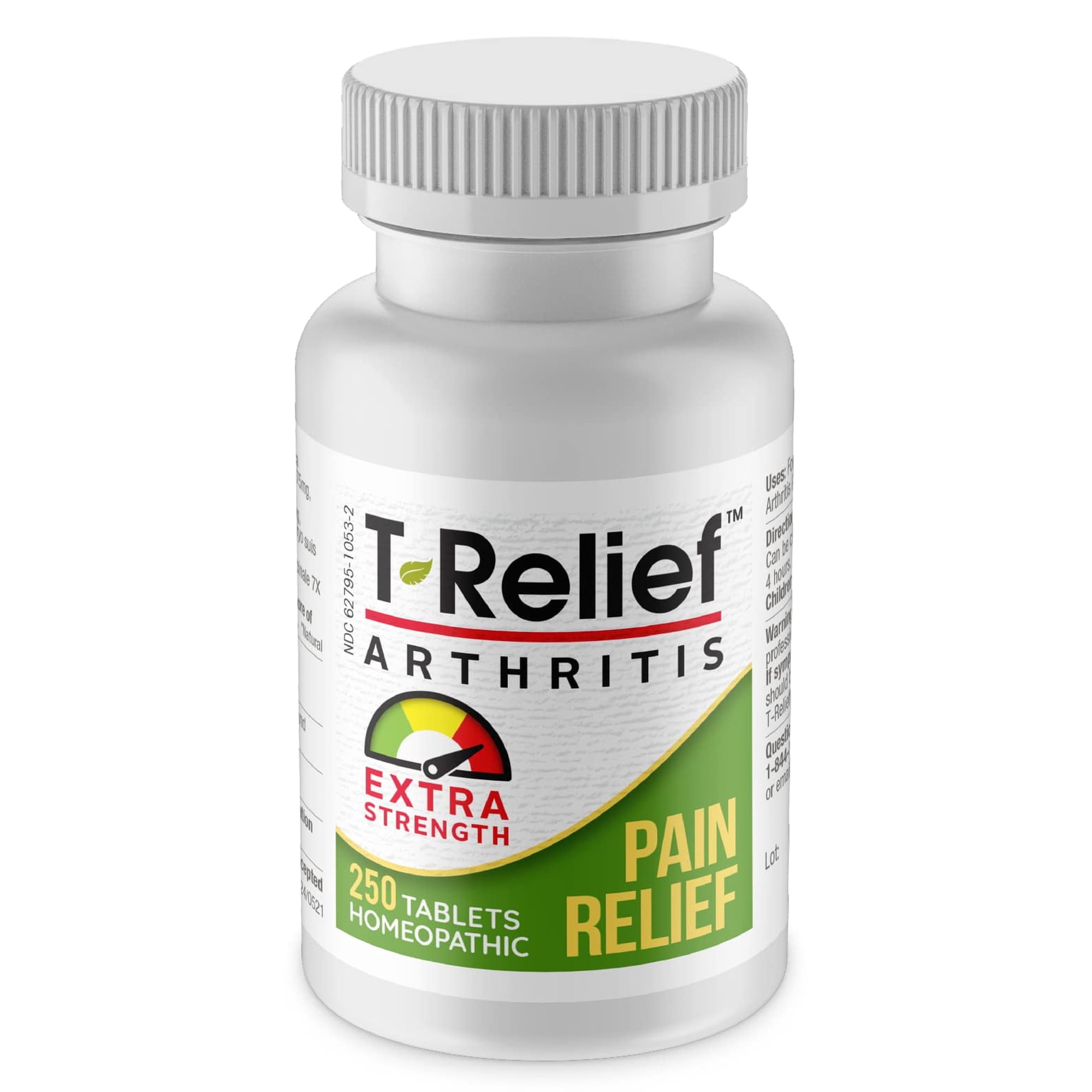 T-Relief Extra Strength Arthritis Arnica +12 Relieving Natural Pain Medicines - Help Ease Soreness Stiffness Aches & Pains in Joints - 250 Tablets