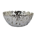 thumbnail image 2 of Decorative Bowl, 13 Inch, Leaf Pierced Design Silver Metal Accent, 2 of 3