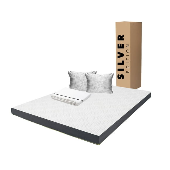 Colchón Queen Size en Caja 10 cm + Juego Sábanas y Almohada