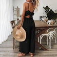thumbnail image 3 of FRSASU Summer Dresses for Women Sleeveless High Waist Flowy Boho Maxi Dress Beach Vacation Long Sundress Black, 3 of 8