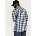 thumbnail image 4 of Moonshine Spirit Men's Propane Plaid Print Snap Western Flannel Shirt - MSFA22FL13-NVY, 4 of 4