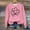 Pink, variant on Women's Sweatshirts Under $10 Graphic Round Neck Printed Long Sleeved Top Sweatshirts