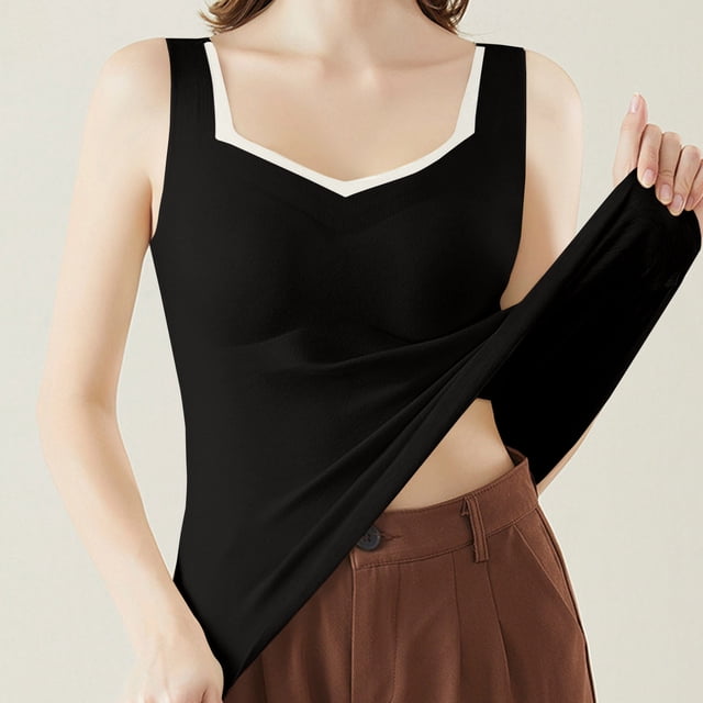 Women's Solid Color V-Neck Thermal Underwear Warm Seamless Cold-Proof Base Layer for Sports and Winter Activities